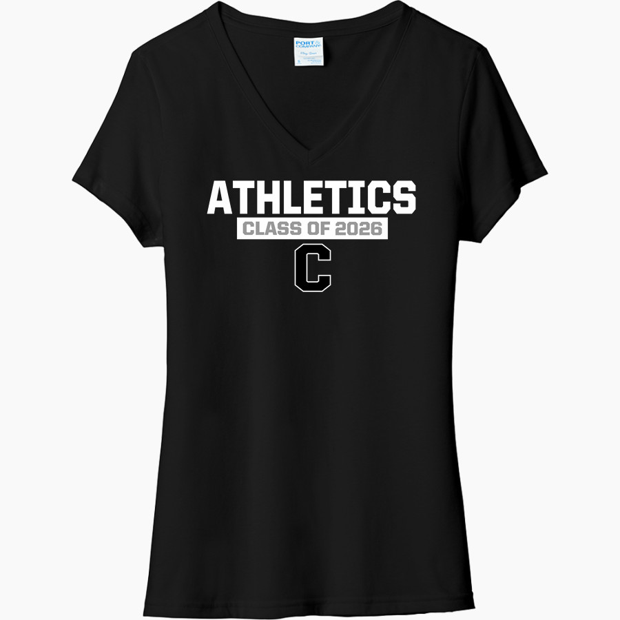 CISTERCIAN PREPARATORY SCHOOL HAWKS <span class="pdp-name-mascot">CISTERCIAN HAWKS</span> Port & Company Women's Tri-Blend V-Neck T-Shirt
