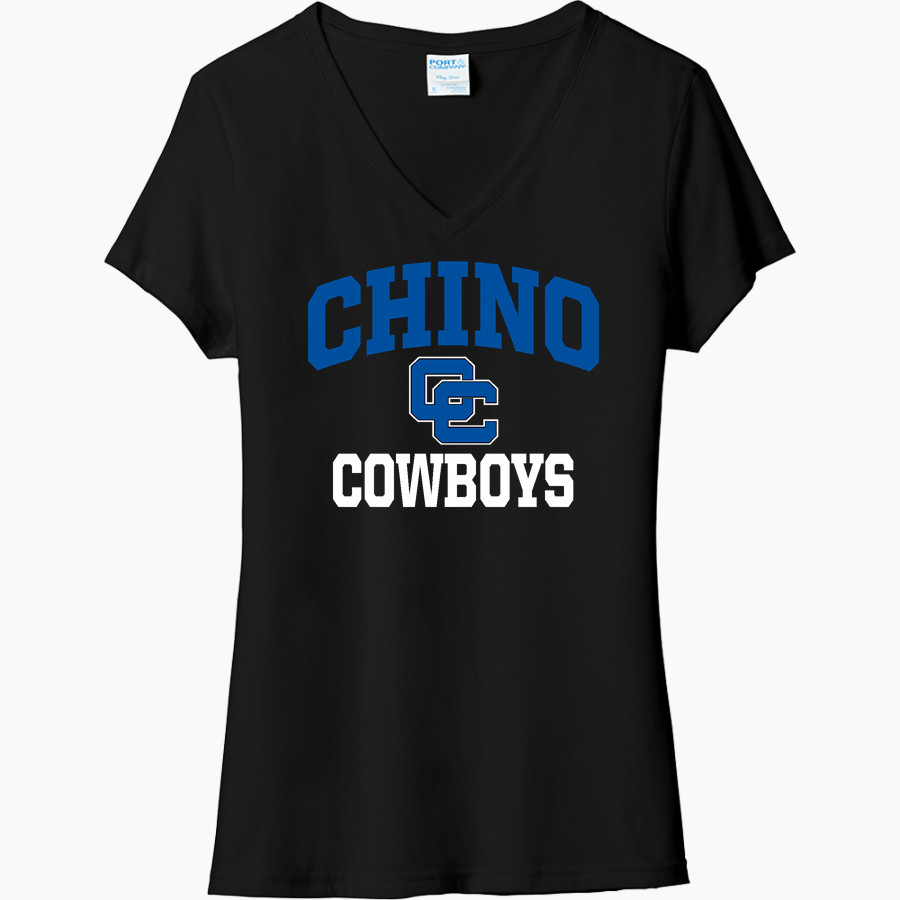 CHINO HIGH SCHOOL COWBOYS <span class="pdp-name-mascot">CHINO COWBOYS</span> Port & Company Women's Tri-Blend V-Neck T-Shirt