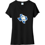 DIME BOX HIGH SCHOOL LONGHORNS <span class="pdp-name-mascot">DIME BOX LONGHORNS</span> Port & Company Women's Tri-Blend V-Neck T-Shirt Front Thumbnail