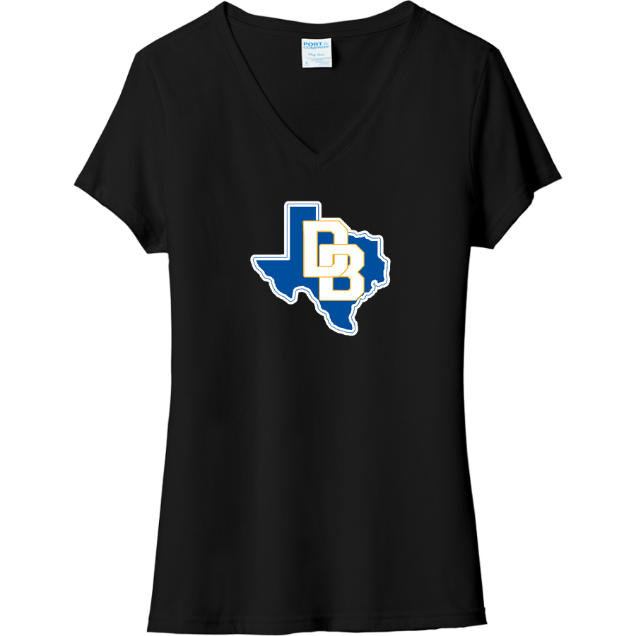DIME BOX HIGH SCHOOL LONGHORNS <span class="pdp-name-mascot">DIME BOX LONGHORNS</span> Port & Company Women's Tri-Blend V-Neck T-Shirt