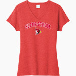 Eleva-Strum Cardinals Port & Company Women's Tri-Blend V-Neck T-Shirt Front Thumbnail