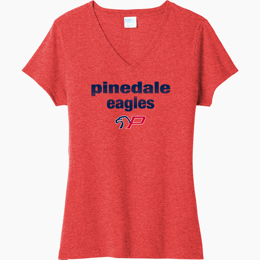 Pinedale Eagles <span class="pdp-name-mascot">Pinedale Elementary School Eagles</span> Port & Company Women's Tri-Blend V-Neck T-Shirt