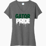 Virginia Peninsula Gators <span class="pdp-name-mascot">Virginia Peninsula Community College Gators</span> Port & Company Women's Tri-Blend V-Neck T-Shirt Front Thumbnail