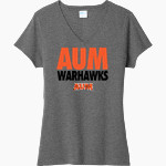 AUM Warhawks Port & Company Women's Tri-Blend V-Neck T-Shirt Front Thumbnail