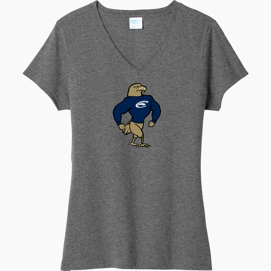 Clarion Golden Eagles <span class="pdp-name-mascot">Clarion - Penn West University Golden Eagles</span> Port & Company Women's Tri-Blend V-Neck T-Shirt