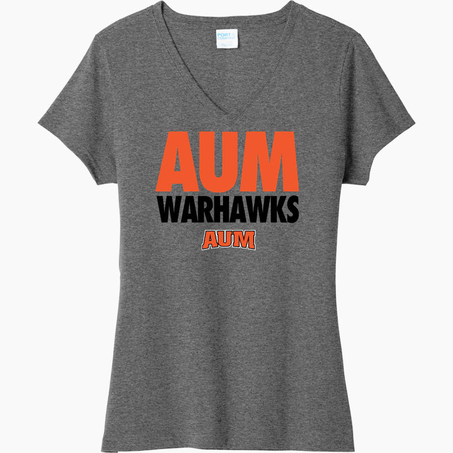 AUM Warhawks Port & Company Women's Tri-Blend V-Neck T-Shirt