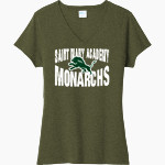 Saint Mary Academy Monarchs Port & Company Women's Tri-Blend V-Neck T-Shirt Front Thumbnail