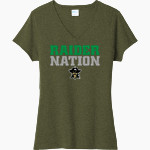 REYNOLDS HIGH SCHOOL RAIDERS <span class="pdp-name-mascot">REYNOLDS RAIDERS</span> Port & Company Women's Tri-Blend V-Neck T-Shirt Front Thumbnail