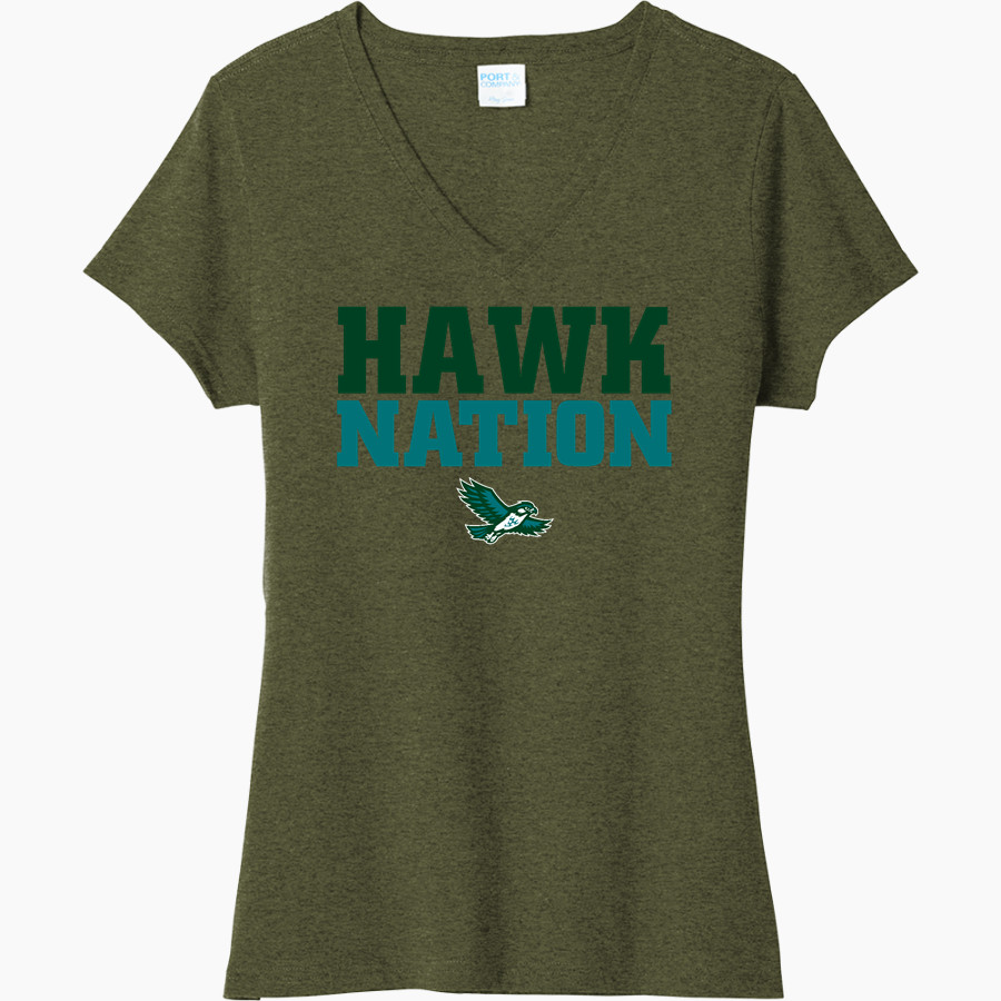 Jeremy Ranch Hawks <span class="pdp-name-mascot">Jeremy Ranch Elementary Hawks</span> Port & Company Women's Tri-Blend V-Neck T-Shirt