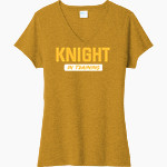 RIO LINDA HIGH SCHOOL KNIGHTS <span class="pdp-name-mascot">RIO LINDA KNIGHTS</span> Port & Company Women's Tri-Blend V-Neck T-Shirt Front Thumbnail