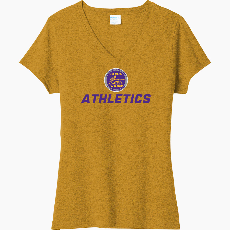 Alfred University Saxons <span class="pdp-name-mascot">Alfred University Saxons</span> Port & Company Women's Tri-Blend V-Neck T-Shirt