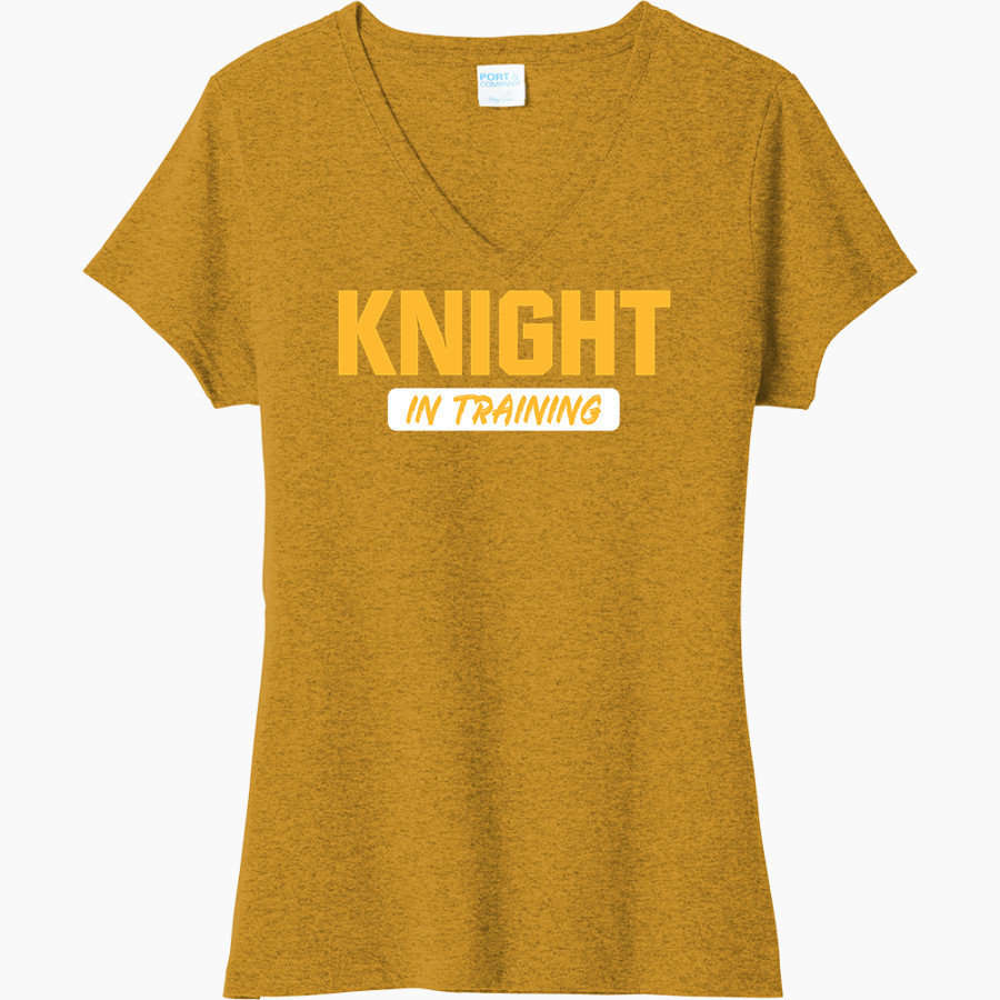RIO LINDA HIGH SCHOOL KNIGHTS <span class="pdp-name-mascot">RIO LINDA KNIGHTS</span> Port & Company Women's Tri-Blend V-Neck T-Shirt
