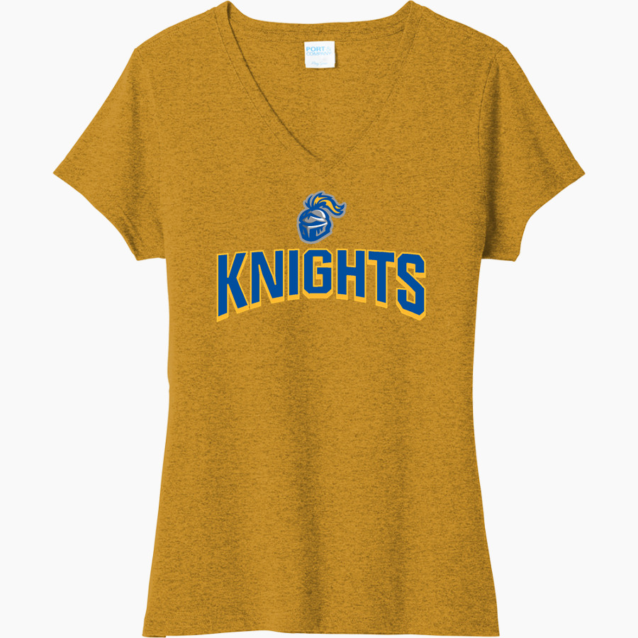 Devonshire Knights <span class="pdp-name-mascot">Devonshire Knights</span> Port & Company Women's Tri-Blend V-Neck T-Shirt