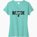 BAYSIDE HIGH SCHOOL BEARS Port & Company Women's Tri-Blend V-Neck T-Shirt Front Thumbnail