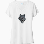 WAPATO HIGH SCHOOL WOLF PACK <span class="pdp-name-mascot">WAPATO WOLFPACK</span> Port & Company Women's Tri-Blend V-Neck T-Shirt Front Thumbnail