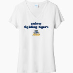 Andrew Tigers <span class="pdp-name-mascot">Andrew College Tigers</span> Port & Company Women's Tri-Blend V-Neck T-Shirt Front Thumbnail