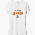 Sycamore Longhorns <span class="pdp-name-mascot">Sycamore Elementary School Longhorns</span> Port & Company Women's Tri-Blend V-Neck T-Shirt Front Thumbnail