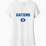 DICKINSON HIGH SCHOOL GATORS <span class="pdp-name-mascot">DICKINSON GATORS</span> Port & Company Women's Tri-Blend V-Neck T-Shirt Front Thumbnail