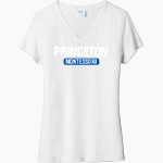 Princeton Montessori School <span class="pdp-name-mascot">Princeton Montessori Deer</span> Port & Company Women's Tri-Blend V-Neck T-Shirt Front Thumbnail