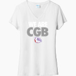 BEMENT MIDDLE SCHOOL BULLDOGS Port & Company Women's Tri-Blend V-Neck T-Shirt Front Thumbnail