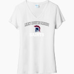 Legacy Christian Academy Saints Port & Company Women's Tri-Blend V-Neck T-Shirt Front Thumbnail