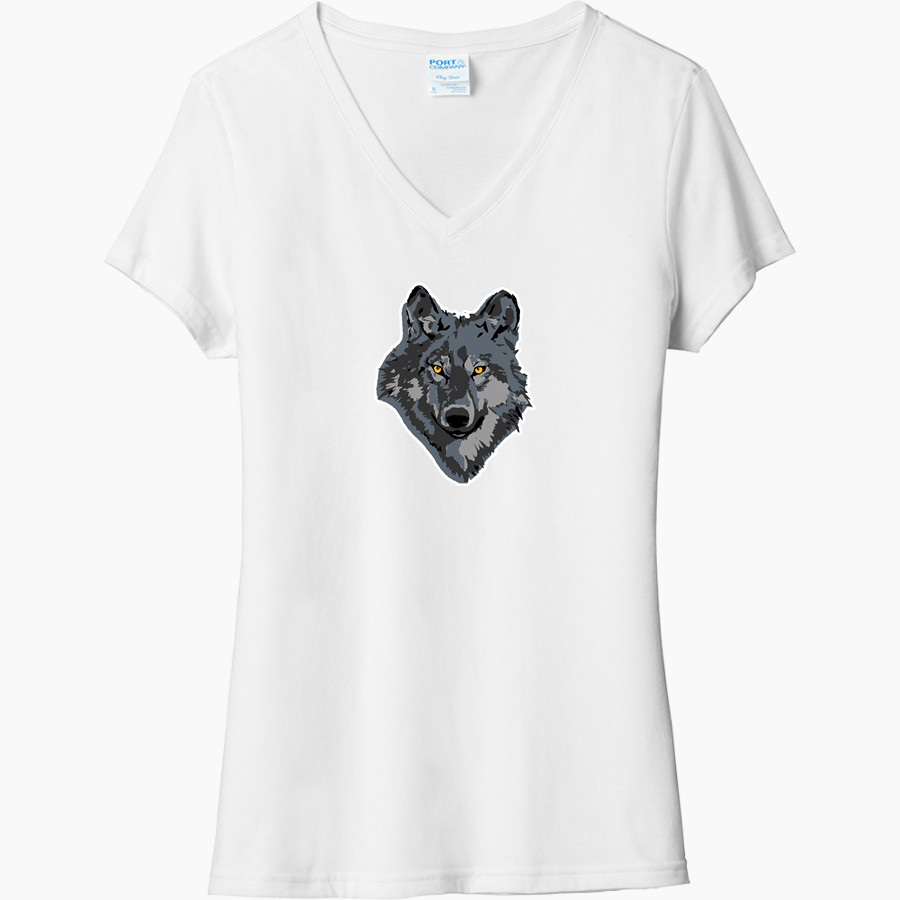 WAPATO HIGH SCHOOL WOLF PACK <span class="pdp-name-mascot">WAPATO WOLFPACK</span> Port & Company Women's Tri-Blend V-Neck T-Shirt