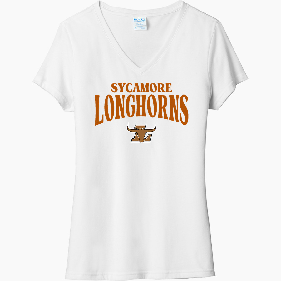 Sycamore Longhorns <span class="pdp-name-mascot">Sycamore Elementary School Longhorns</span> Port & Company Women's Tri-Blend V-Neck T-Shirt