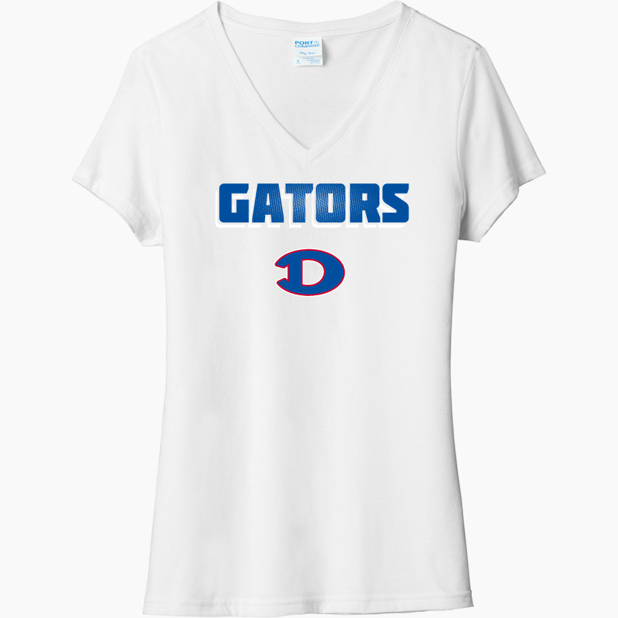 DICKINSON HIGH SCHOOL GATORS <span class="pdp-name-mascot">DICKINSON GATORS</span> Port & Company Women's Tri-Blend V-Neck T-Shirt