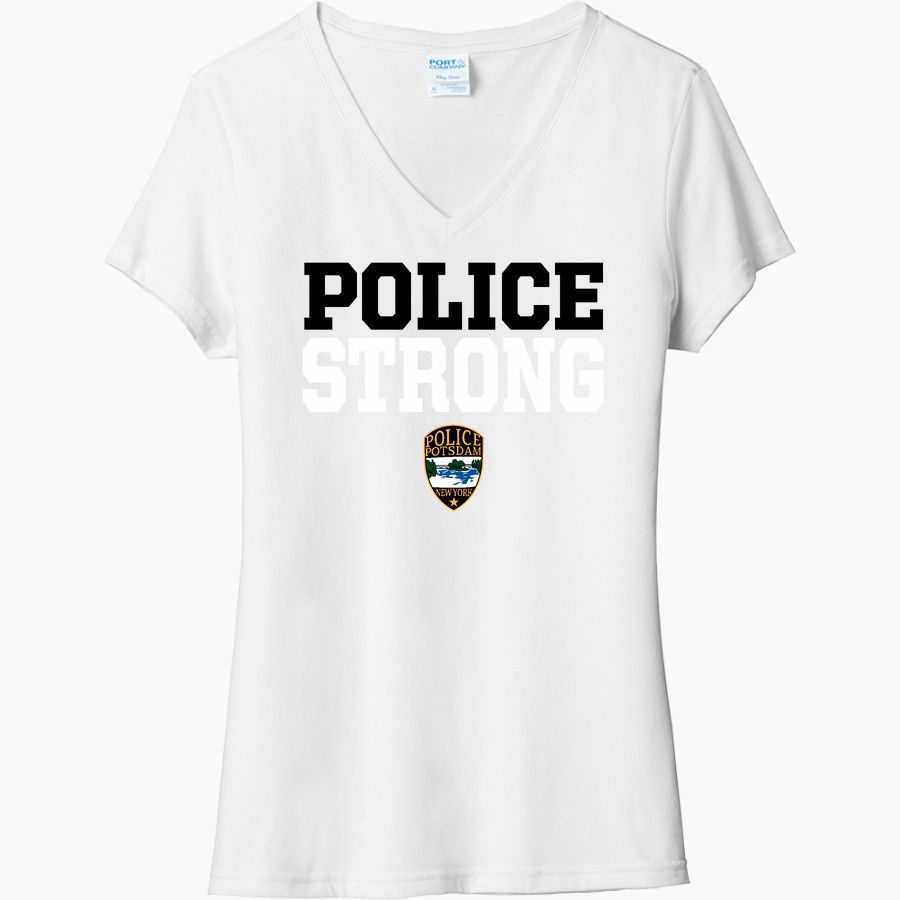 Potsdam Police Deptartment Police <span class="pdp-name-mascot">Potsdam Police Deptartment Police</span> Port & Company Women's Tri-Blend V-Neck T-Shirt