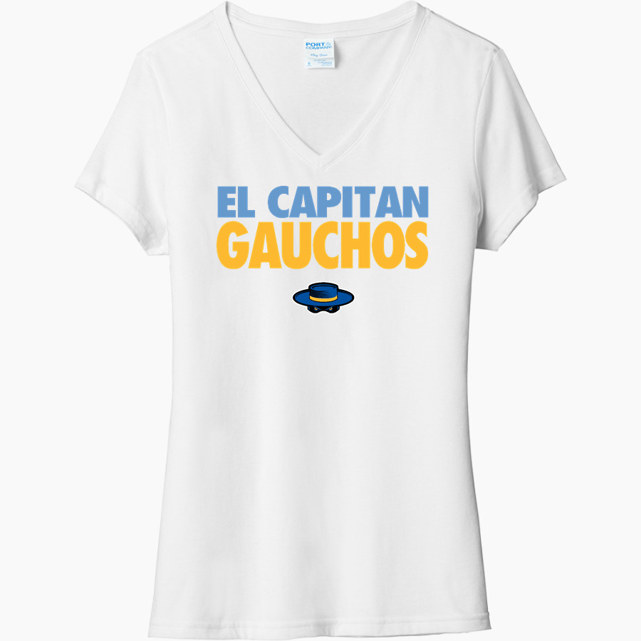 EL CAPITAN HIGH SCHOOL GAUCHOS <span class="pdp-name-mascot">EL CAPITAN GAUCHOS</span> Port & Company Women's Tri-Blend V-Neck T-Shirt