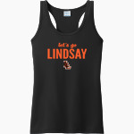 LINDSAY SCHOOL DISTRICT 9 LEOPARDS <span class="pdp-name-mascot">LINDSAY LEOPARDS</span> Port & Company Ladies Performance Tank Front Thumbnail