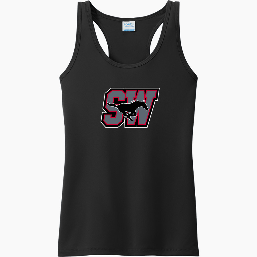 SOUTH WESTERN SENIOR HIGH SCHOOL MUSTANGS <span class="pdp-name-mascot">SOUTH WESTERN MUSTANGS</span> Port & Company Ladies Performance Tank