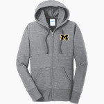 MENARD HIGH SCHOOL YELLOWJACKETS <span class="pdp-name-mascot">MENARD YELLOWJACKETS</span> Port & Company Women's Full Zip Hooded Sweatshirt Front Thumbnail