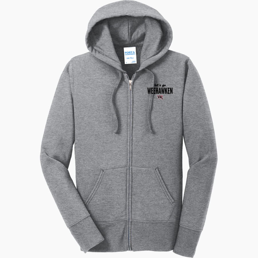 WEEHAWKEN HIGH SCHOOL Weehawken <span class="pdp-name-mascot">WEEHAWKEN INDIANS</span> Port & Company Women's Full Zip Hooded Sweatshirt