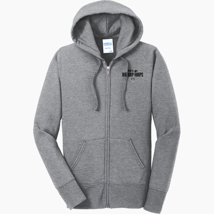 Big Drip Hoops Big Drip Hoops <span class="pdp-name-mascot">Big Drip Hoops</span> Port & Company Women's Full Zip Hooded Sweatshirt