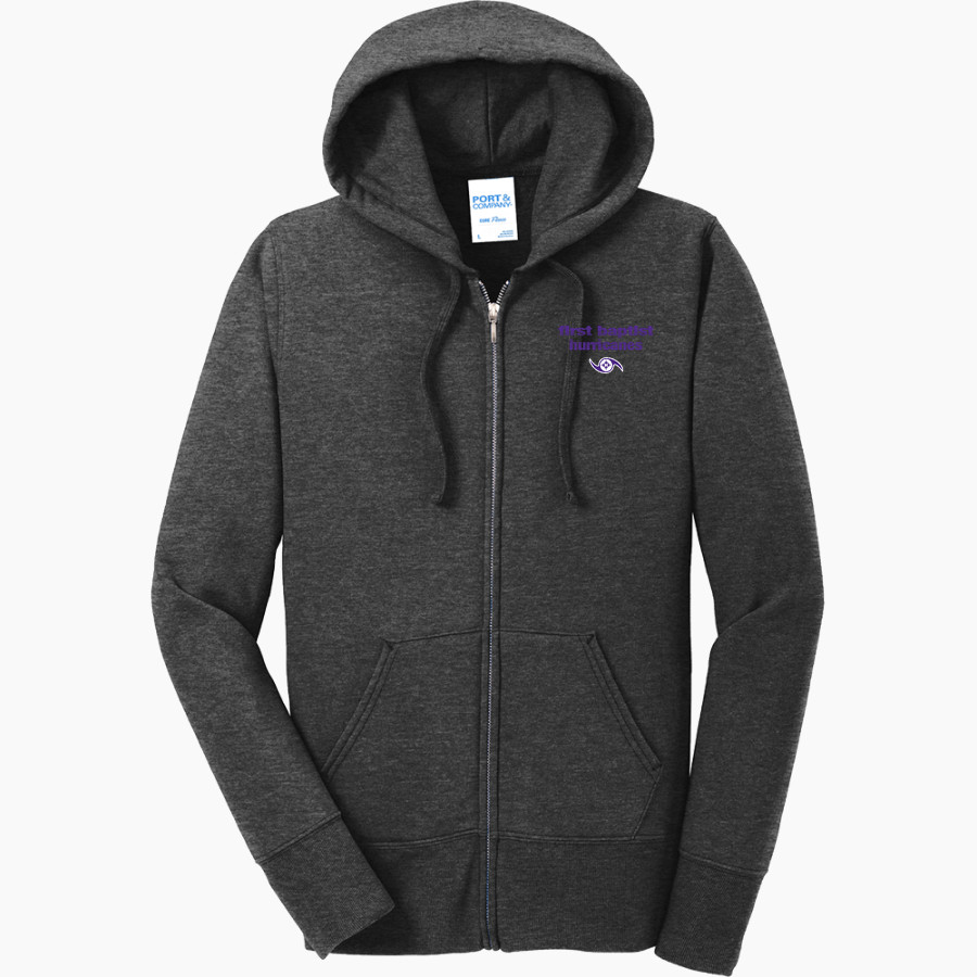First Baptist Hurricanes <span class="pdp-name-mascot">First Baptist Hurricanes</span> Port & Company Women's Full Zip Hooded Sweatshirt