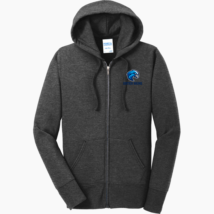 Salem Falcons <span class="pdp-name-mascot">Salem School District Falcons</span> Port & Company Women's Full Zip Hooded Sweatshirt
