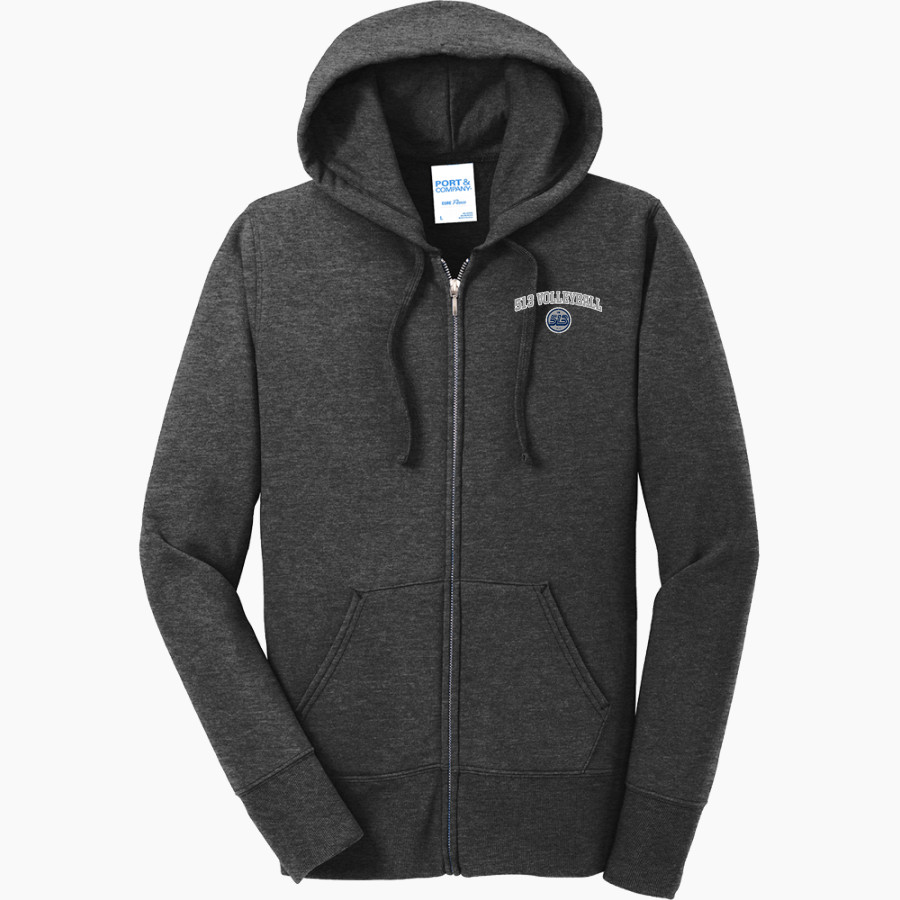 513 Volleyball 513 Volleyball <span class="pdp-name-mascot">513 Volleyball</span> Port & Company Women's Full Zip Hooded Sweatshirt