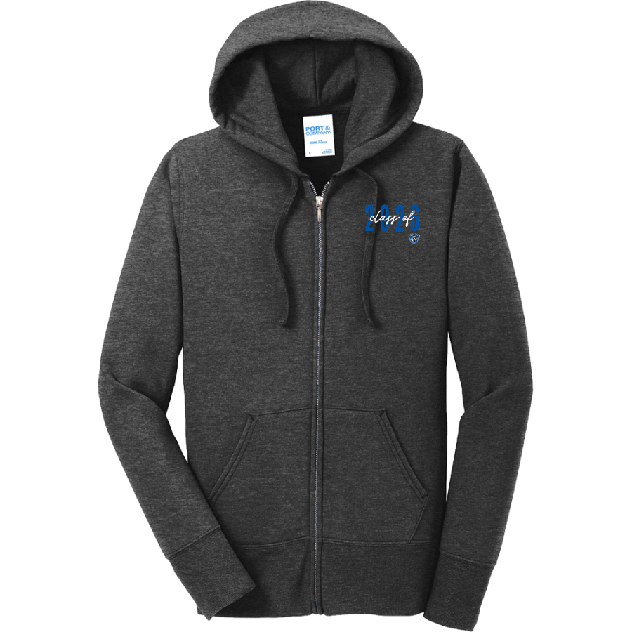 Will Rogers Mustangs <span class="pdp-name-mascot">Will Rogers Middle School Mustangs</span> Port & Company Women's Full Zip Hooded Sweatshirt