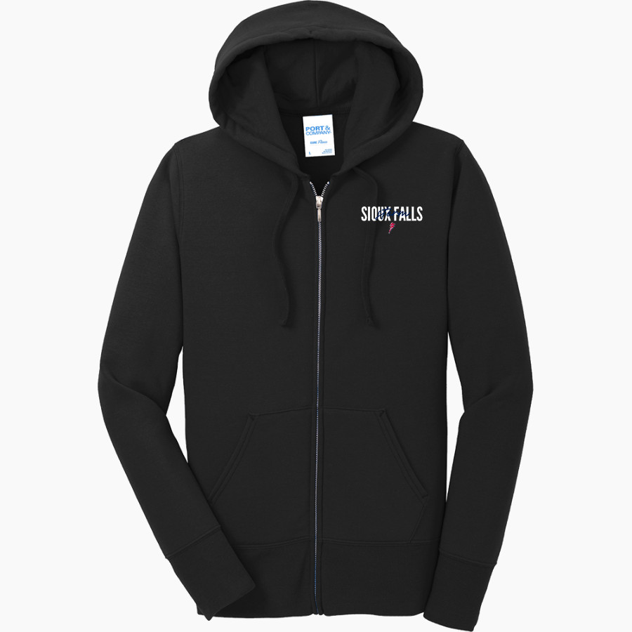 Sioux Falls Storm Storm <span class="pdp-name-mascot">Sioux Falls Storm</span> Port & Company Women's Full Zip Hooded Sweatshirt