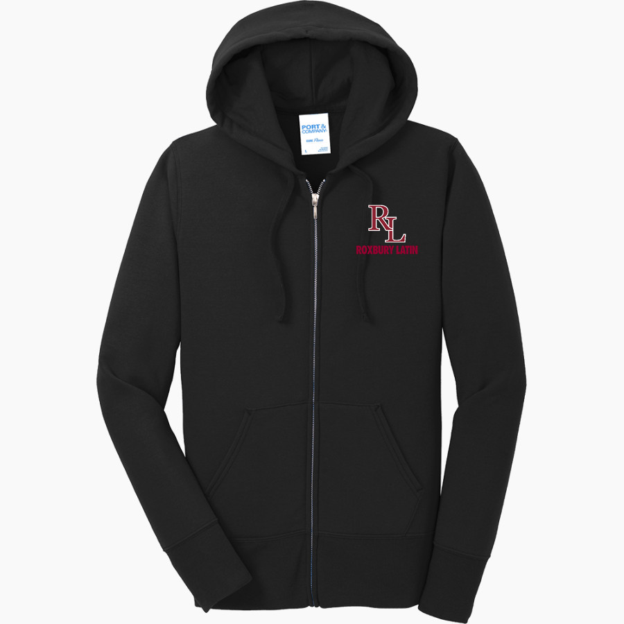 Roxbury Latin <span class="pdp-name-mascot">Roxbury Latin Foxes</span> Port & Company Women's Full Zip Hooded Sweatshirt