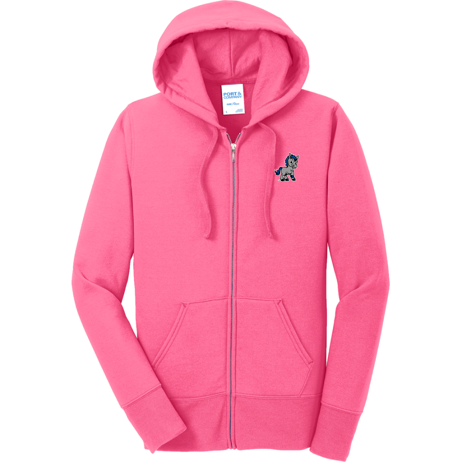 MacArthur Elementary Mustangs <span class="pdp-name-mascot">McArthur Elementary</span> Port & Company Women's Full Zip Hooded Sweatshirt