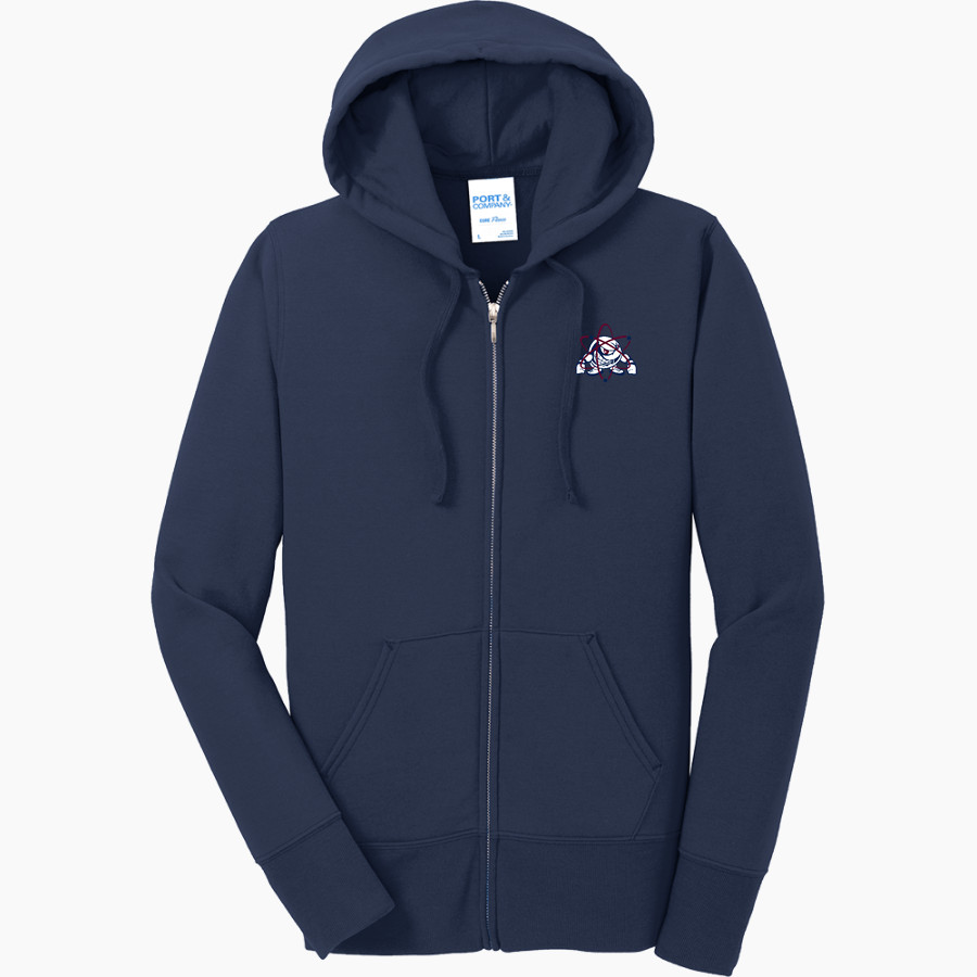 Utica Academy Of Science Atoms Port & Company Women's Full Zip Hooded Sweatshirt
