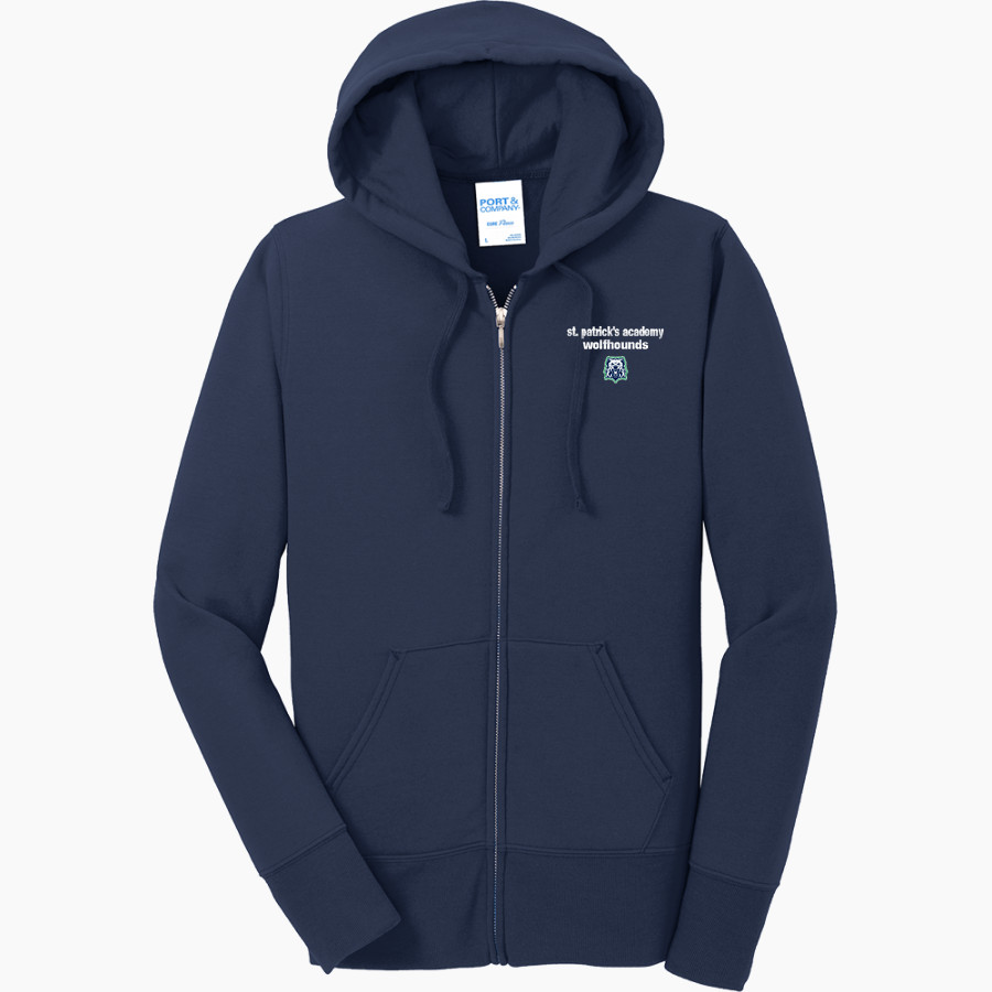 St. Patrick's Academy Wolfhounds <span class="pdp-name-mascot">Great Falls Central Catholic H S Mustangs</span> Port & Company Women's Full Zip Hooded Sweatshirt