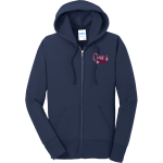 River City Believers Soldiers <span class="pdp-name-mascot">River City Believers Academy Soldiers</span> Port & Company Women's Full Zip Hooded Sweatshirt Front Thumbnail