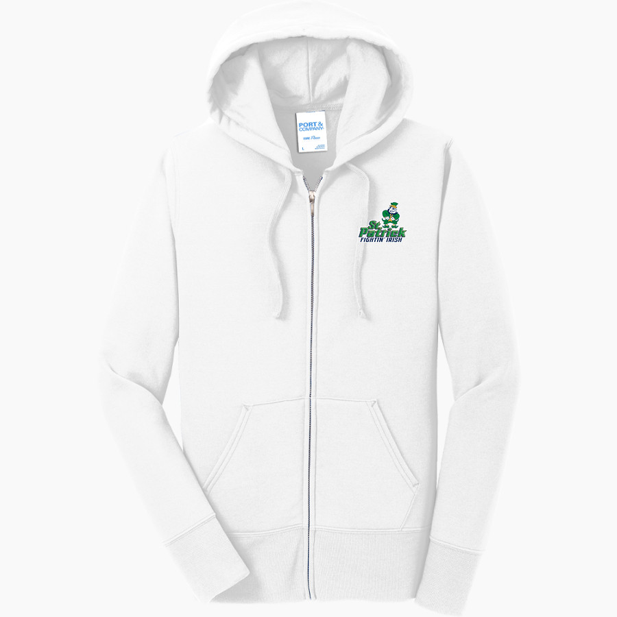 St. Patrick Fightin' Irish <span class="pdp-name-mascot">St. Patrick Fightin' Irish Men</span> Port & Company Women's Full Zip Hooded Sweatshirt