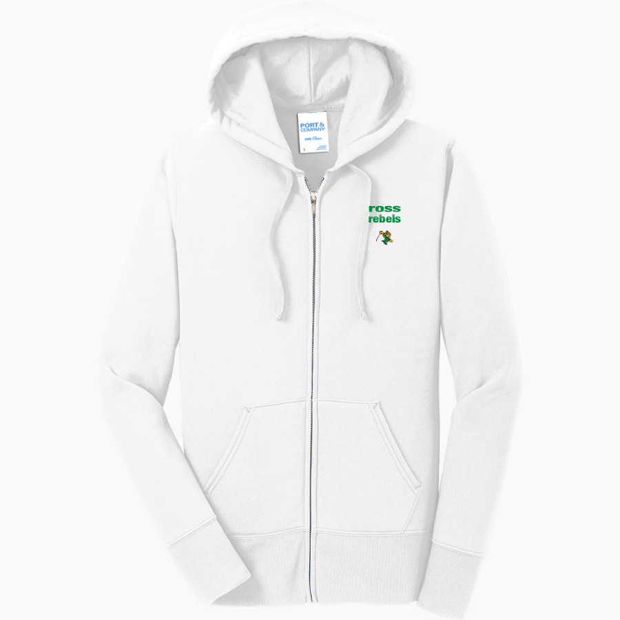 Ross Rebels <span class="pdp-name-mascot">Ross Rebels</span> Port & Company Women's Full Zip Hooded Sweatshirt