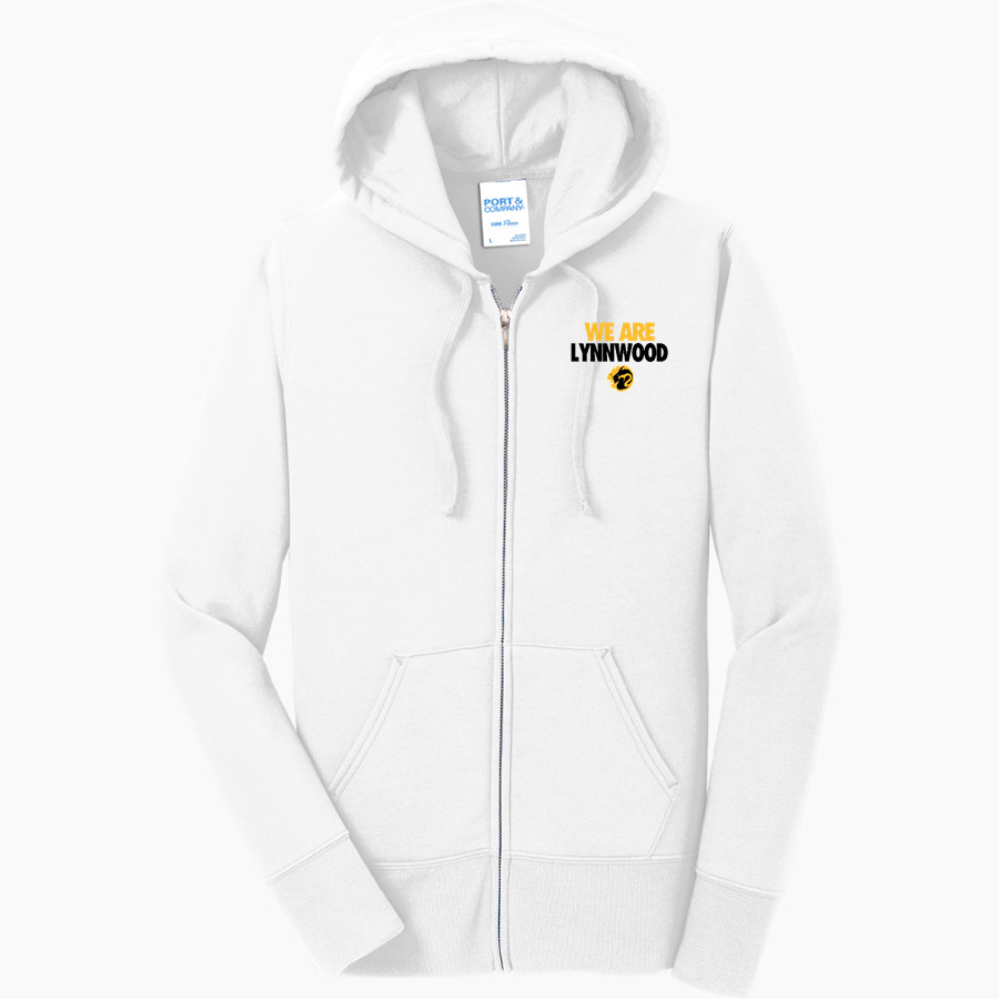 LYNNWOOD HIGH SCHOOL ROYALS <span class="pdp-name-mascot">LYNNWOOD ROYALS</span> Port & Company Women's Full Zip Hooded Sweatshirt
