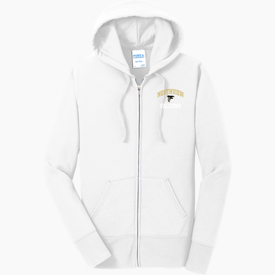 Northview Falcons <span class="pdp-name-mascot">Northview Middle School Falcons</span> Port & Company Women's Full Zip Hooded Sweatshirt