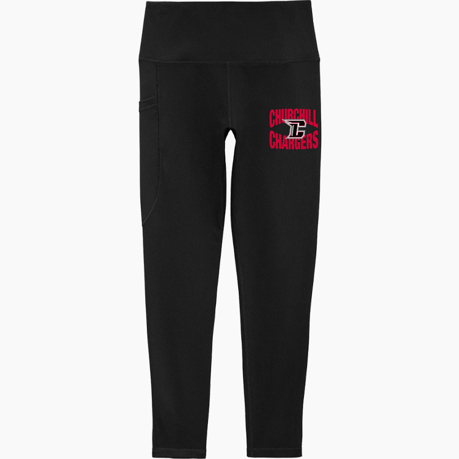 CHURCHILL HIGH SCHOOL CHARGERS Sport-Tek Women's 7/8 High-Rise Legging